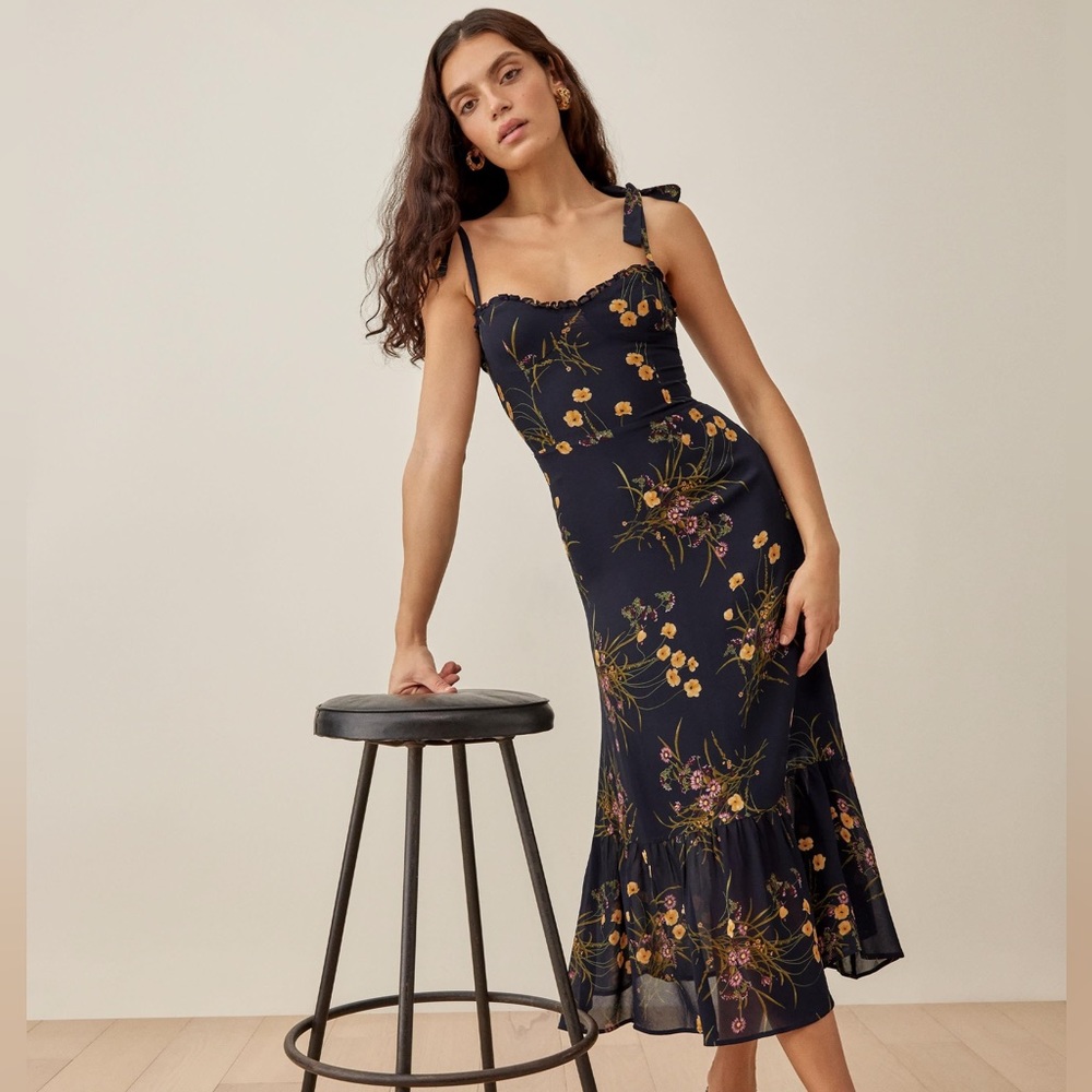 NWT Reformation Nikita MIDI Dress in Mademoiselle